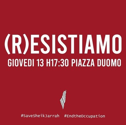 Resistiamo. Giovedì 13 ore 17.30 Milano Piazza Duomo