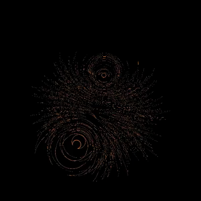 Sepia spiral lines animating against a black BG