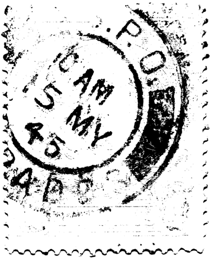 The isolated postmark from the perf. 14 stamp as described above.