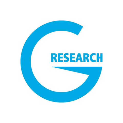 G Research logo blue with their name