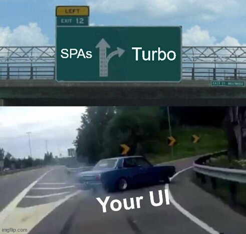 Car exiting highway