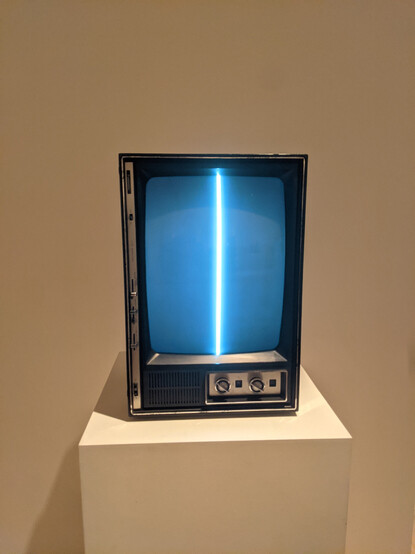 Nam Jun Paik's Zen for TV- actually seen in a Nam Jun Paik room in the collections seen on the lower floors