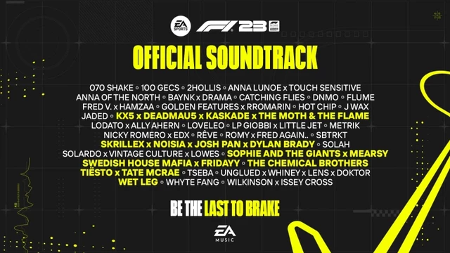 full soundtrack for F1 23