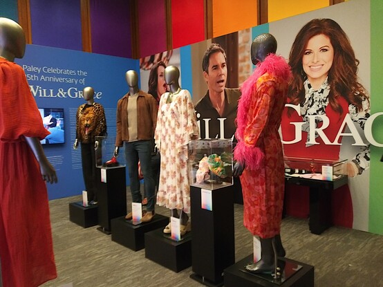 A room displaying costumes from the series.