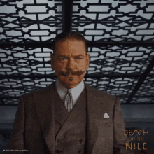 Staring Hercule Poirot GIF with Kenneth Branagh