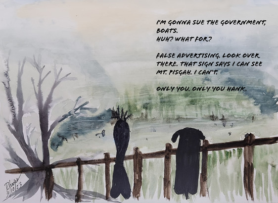 Hank (the dog) and Boats (boat tailed grackle) is a daily cartoon filled with dad jokes, puns, special days, and more.