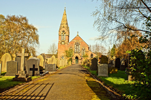 A photo titled "St Mary the Virgin, Rufford, Lancashire, England", taken near Winding Hole - Rufford Old Hall by Gidzy on Flickr.