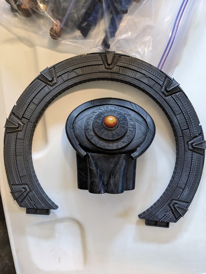 Getting the parts for a Complete SGA Gate -Base pieces in another picture and the DHD for the Stargate!