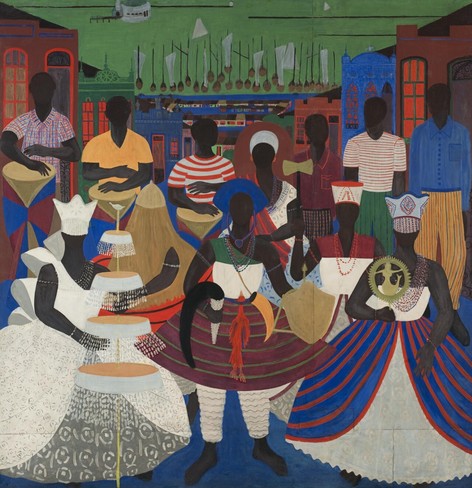 Djanira da Motta e Silva - Candomblé, tempera on wood, 1957.