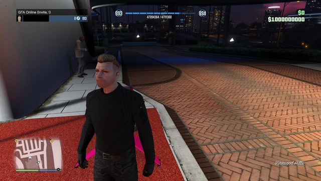 Screencap from Grand Theft Auto 5 Online showing a billion dollars (credits) in my account.