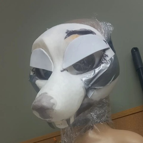 Picture of my fursuit base without ears and no tape