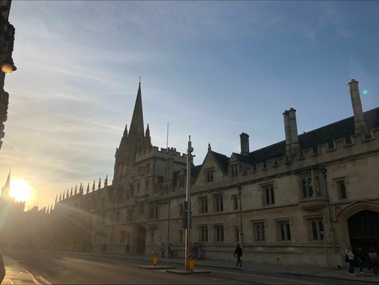 Picture of Oxford college spires in the sunset