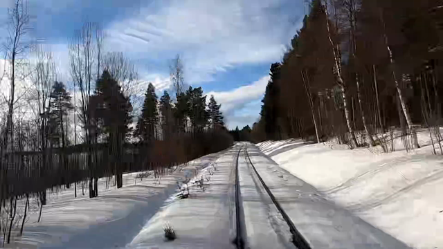 A short clip from a webcam at the front of a train.