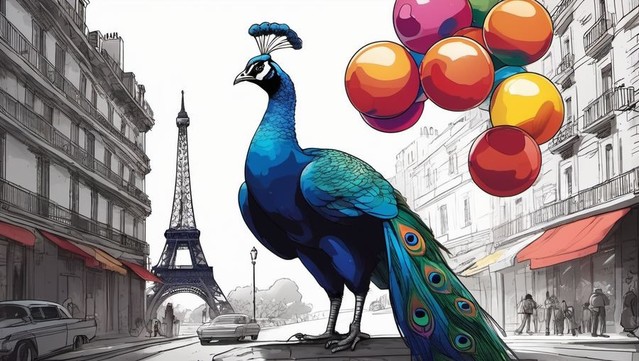 "Parisian Clowns and Peacock Crowns"