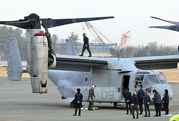 松本空港の米軍オスプレイ、26日午前も駐機続く ＦＤＡは朝から通常運航 - 信濃毎日新聞デジタル