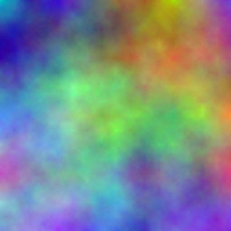 A computer generated, multi-coloured, fractal plasma. Generated using the Diamond-Square algorithm.