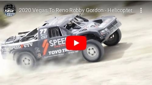 Helicopter footage of Robby Gordon Trophy Truck (Trick Truck) from 2020 Vegas To Reno