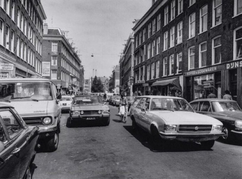 Amsterdam street filled with cars