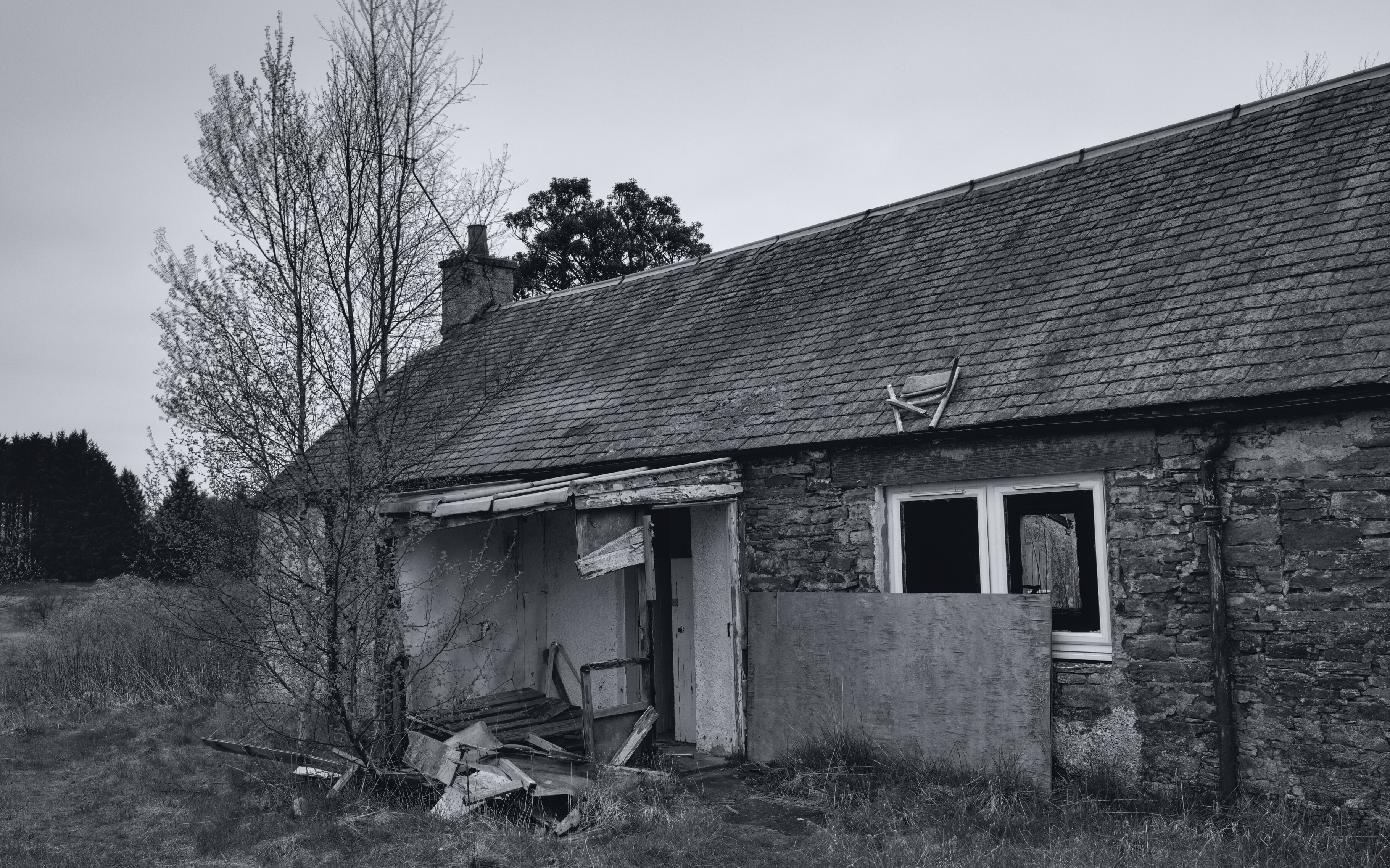 Former cottage ruin outside Braco, Perthshire