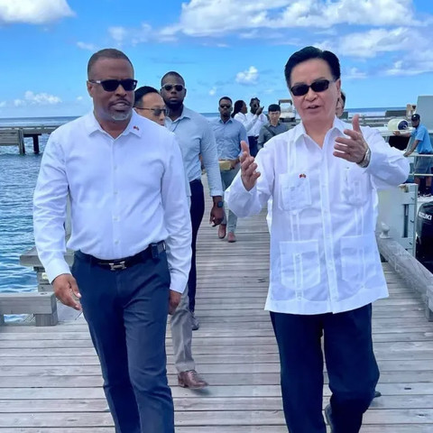 Nevis' Premier met with Foreign Minister of #Taiwan Dr Jaushieh Joseph Wu who visited #StKitts and #NevisIsland for the celebration of the 40th anniversary of the #Independence. https://tinyurl.com/2492unz7