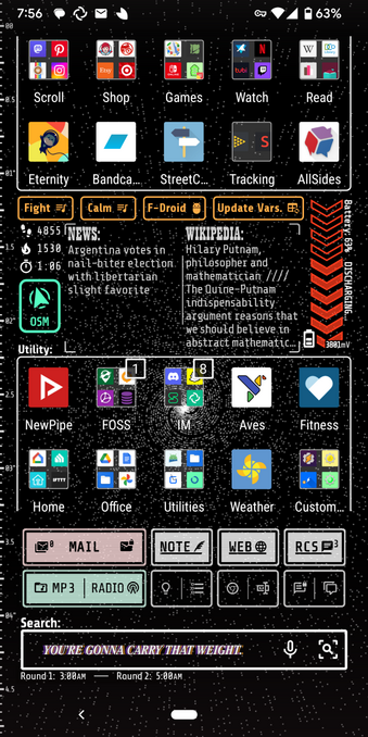 Page 2 of my custom home screen