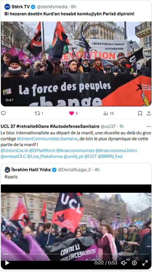 Tweet d'une TV kurde et d'un journaliste kurde : l'UCL est en photos et vidéos dans les médias kurdes aujourd'hui !