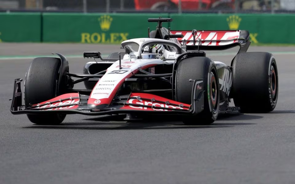 Formula One F1 - Mexico City Grand Prix - Autodromo Hermanos Rodriguez, Mexico City, Mexico - October 27, 2023 Haas' Oliver Bearman in action during practice