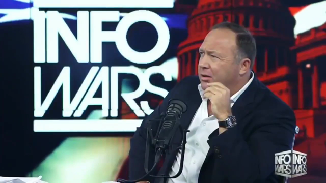 A clip of Alex Jones saying "there's no video of President Trump sucking a ding dong"