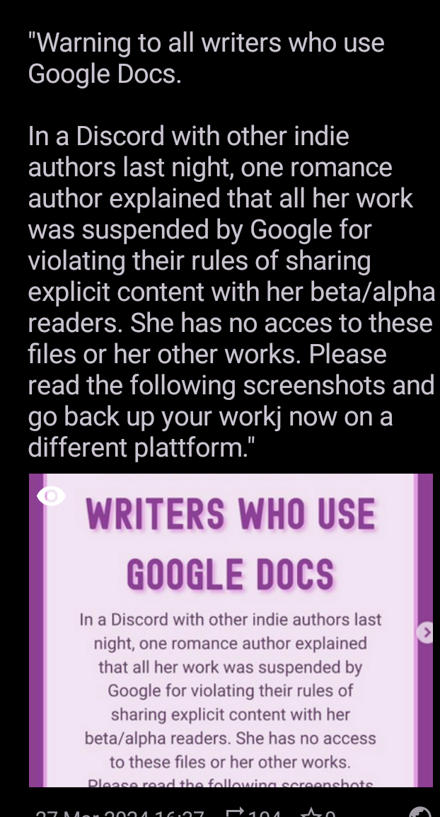 attention to all Google docs users