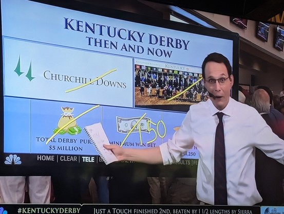 Steve Kornacki at the big screen mucking it up for the #KentuckyDerby