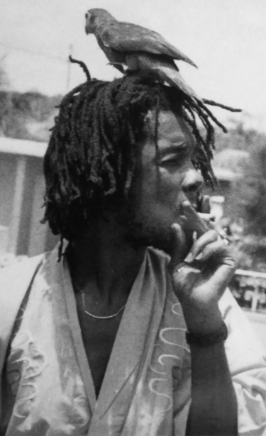Peter Tosh and a parrot