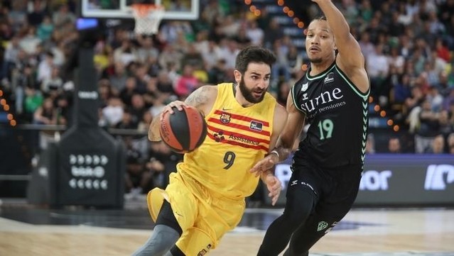 Ricky Rubio, la setmana passada, contra el Bilbao Basket (EFE)