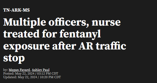  Multiple officers, nurse treated for fentanyl exposure after AR traffic stop

by: Megan Fayard, Ashley Paul	

Posted: May 22, 2024 / 03:12 PM CDT	

Updated: May 22, 2024 / 10:20 PM CDT	
