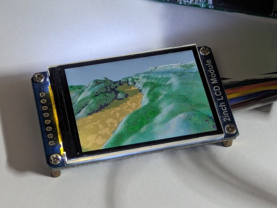A terrain viewer on a small spi-screen
