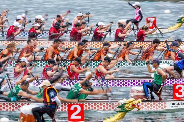 The Hong Kong Tourism Board's (HKTB) 2024 International Dragon Boat Races concluded on Sunday, with revellers gathered along the Tsim Sha Tsui waterfront cheering on 4,000 athletes from 12 territories. Photos: HKTB 