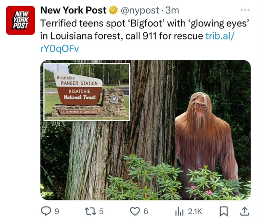Trump is Bigfoot.