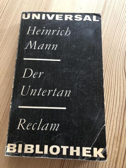 Book cover:

Heinrich Mann

Der Untertan
