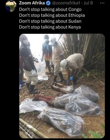 @zoomafrikal - Jul8 Don't stop talking about Congo Don't stop talking about Ethiopia Don't stop talking about Sudan Don't stop talking about Kenya 