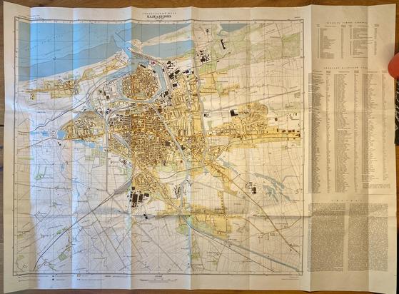 Soviet map of Calais. 1:10.000

Data is probably around late 1960s and the latest update would've been collected / checked both in-person (important enough city) and aided by commercially available French maps