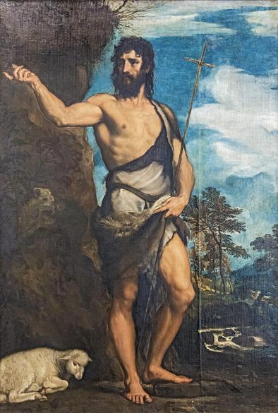 Image: “Saint John the Baptist,” oil on canvas by Titian, between circa 1540 and circa 1542, located in the Gallerie dell’Accademia in Venice, Italy.