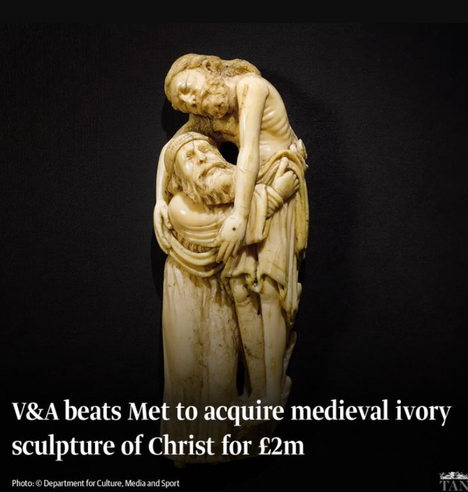 medieval ivory sculpture of Christ