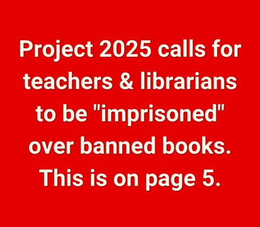 Project 2025 calls for teachers & librarians to be 