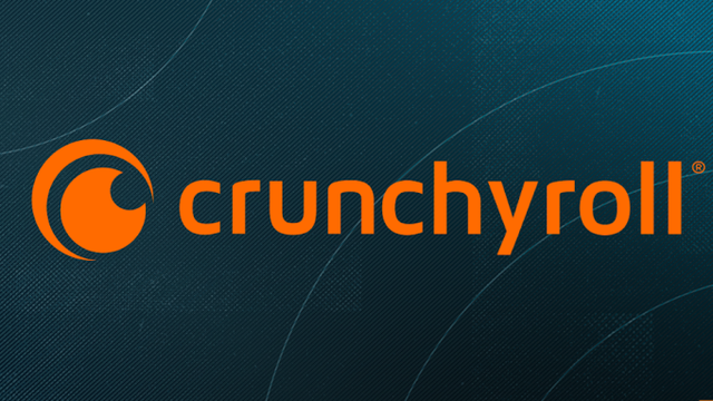 The Crunchyroll logo, with a dark blue background