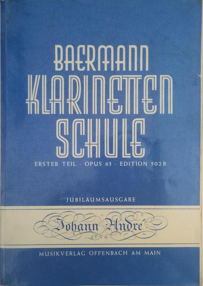 Book cover: Baermann; Klarinettenschule 