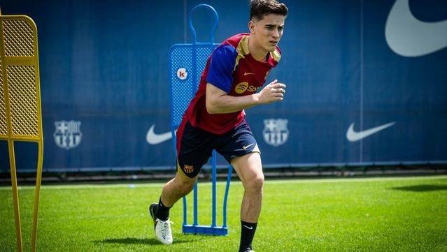 Gavi, en un entrenament recent amb el Barça (europa Press)