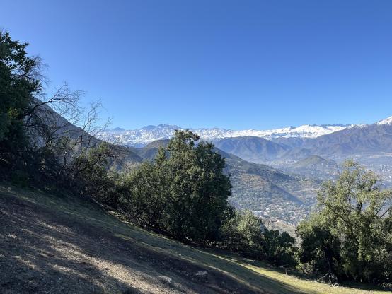 view of Cerro El Plomo (5432 MASL) Santiago Chile 