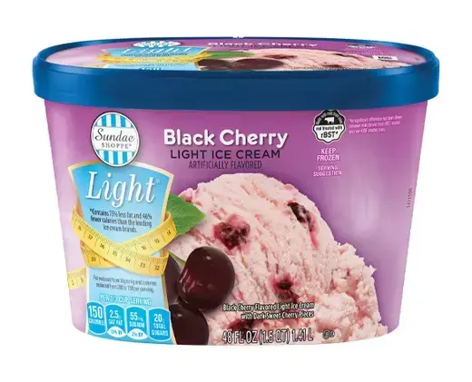 Sundae Shoppe Black Cherry Light Ice Cream from Aldi