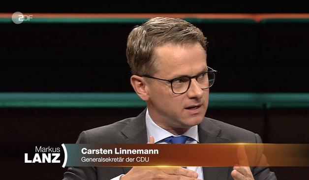 CDU-Generalsekretär Carsten Linnemann in der ZDF-Talkshow 'Markus Lanz' vom 17.07.2024: 