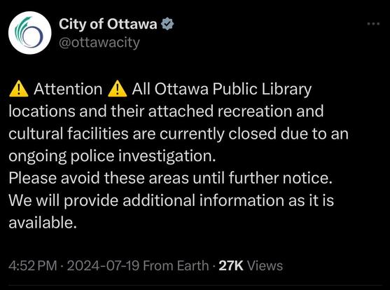 Warning from the city to avoid these locations until further notice.