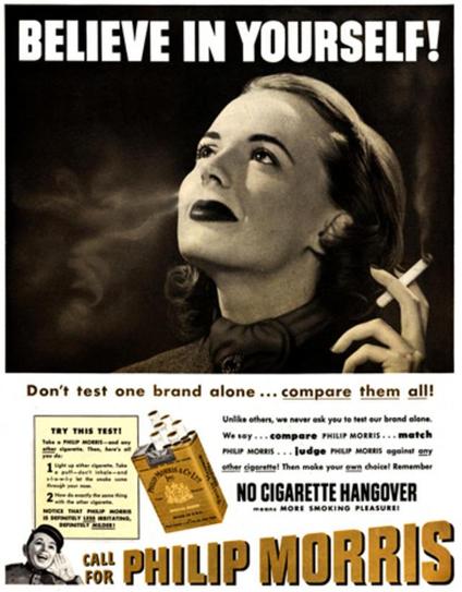 remember cigarette commercials cigarette ads believe in yourself stanford